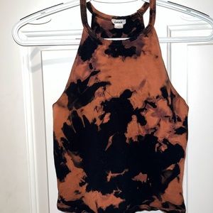 Garage acid wash halter top